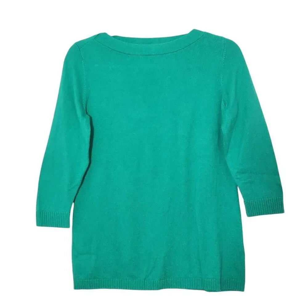 D&Co. Bundle of 2 Sweaters Size XXS Tan Boatneck Sweater Green Boatneck Sweater